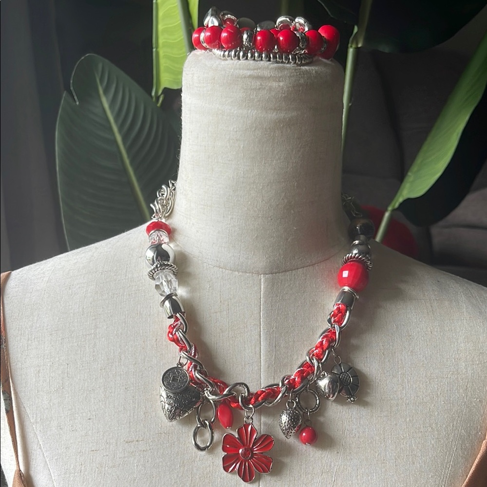 Charm Necklace & Jewelry Set